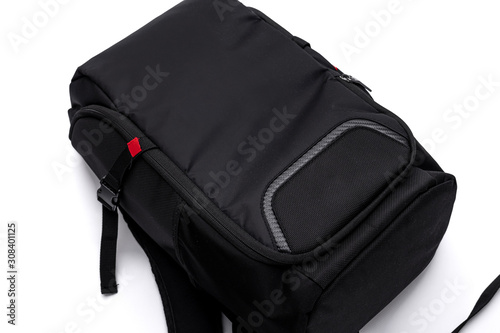Isolated photo backpack. Backpack for photographers.