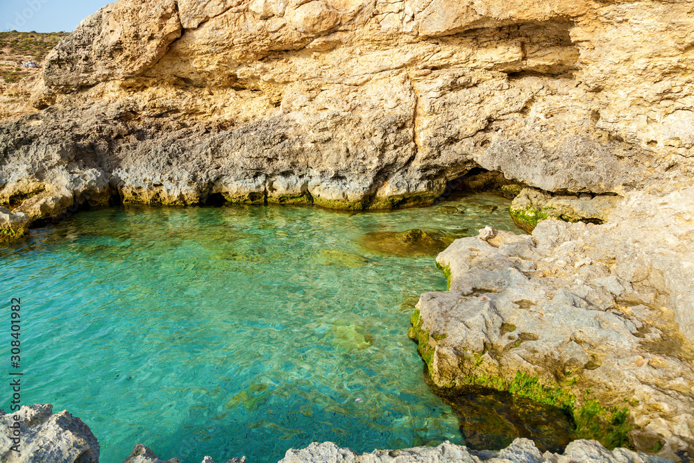 Pure crystal water of Blue Lagoon on Malta Pure crystal water of Blue Lagoon on Malta