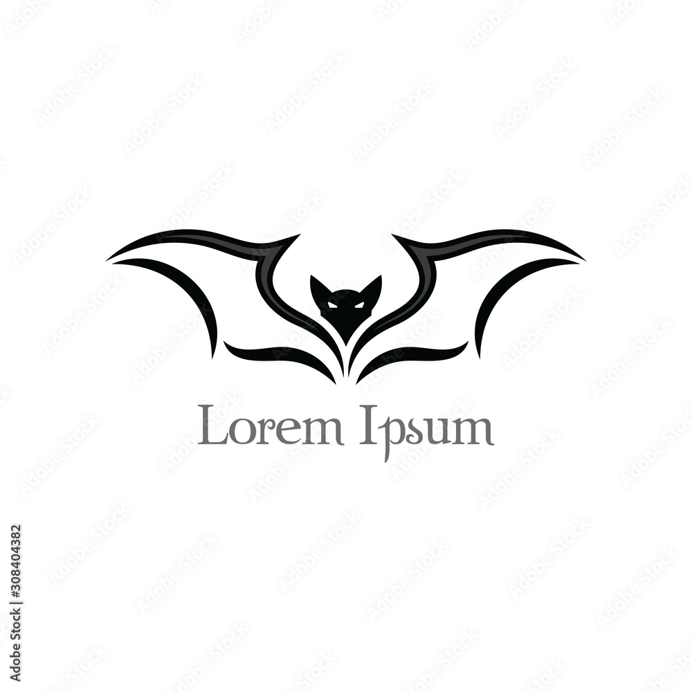 Bat flying halloween isolated icon vector illustration design