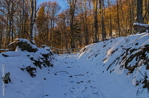 Fototapeta Naklejka Na Ścianę i Meble -  bieszczady szlak turystyczny
