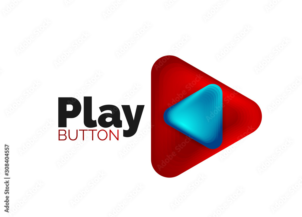 Play, arrow or download button icon, minimal design business logo template. 3d geometric bold in relief style with color blend steps effect. Vector Illustration For Wallpaper, Banner, Background, Card Play, arrow or download button icon, minimal design business logo template. 3d geometric bold in relief style with color blend steps effect. Vector Illustration For Wallpaper, Banner, Background, Card