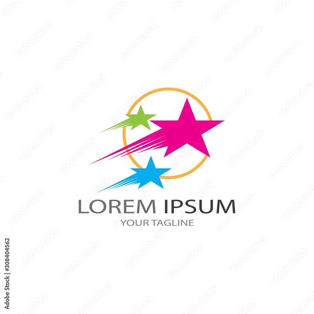 Obraz premium Comet vector icon illustration design template