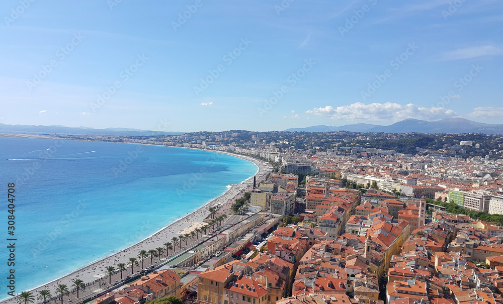 View of Nice, Cote d'Azur, French Riviera, France