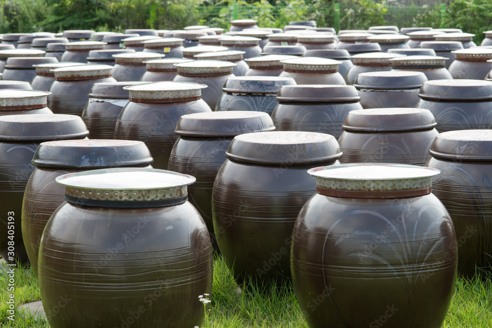 korea traditional platform for crocks of sauces and condiments korea traditional platform for crocks of sauces and condiments