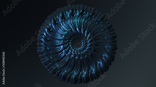 Organisches Design "Metal Flower Spiral"