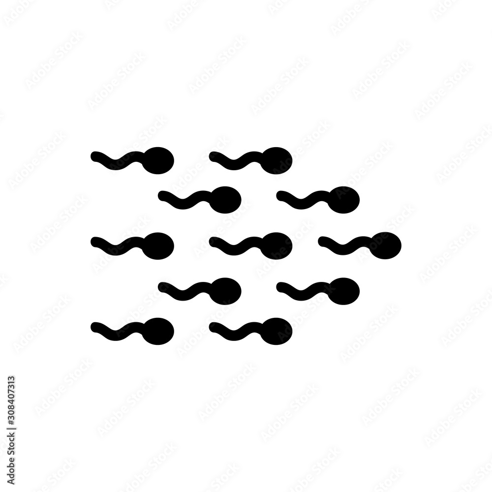 active sperm icon vector. Thin line sign. Isolated contour symbol illustration