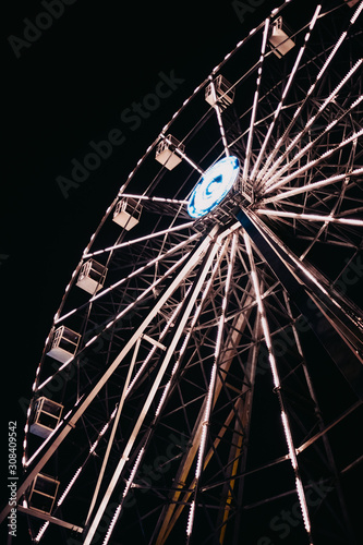 ferris wheel against the night sky