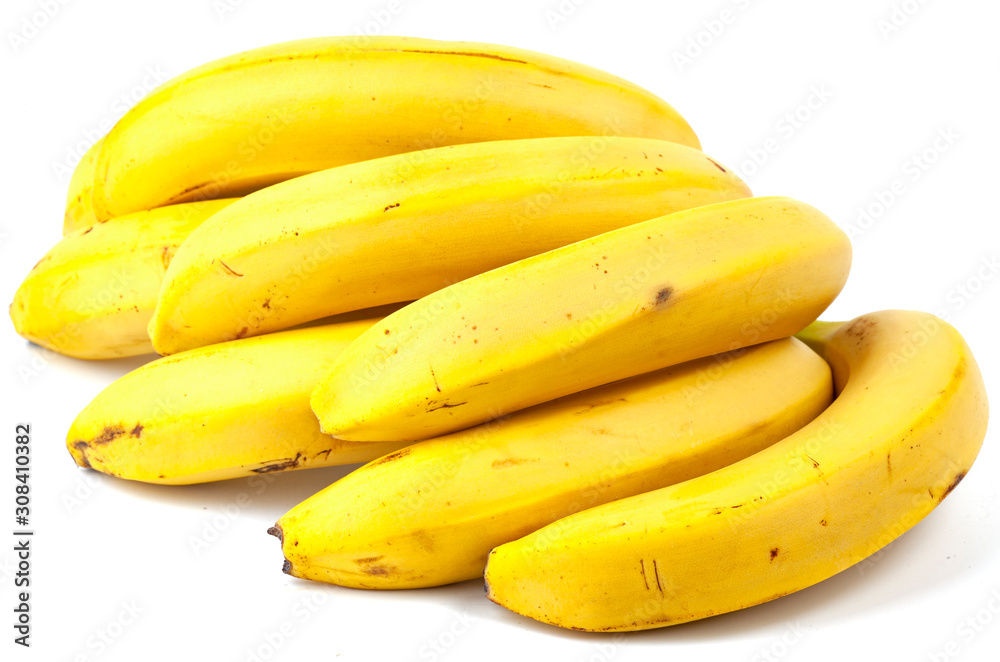 bunch of bananas isolated on white background