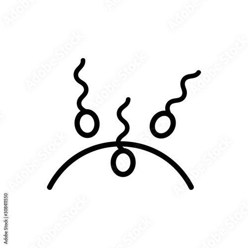 artificial insemination icon vector. Thin line sign. Isolated contour symbol illustration