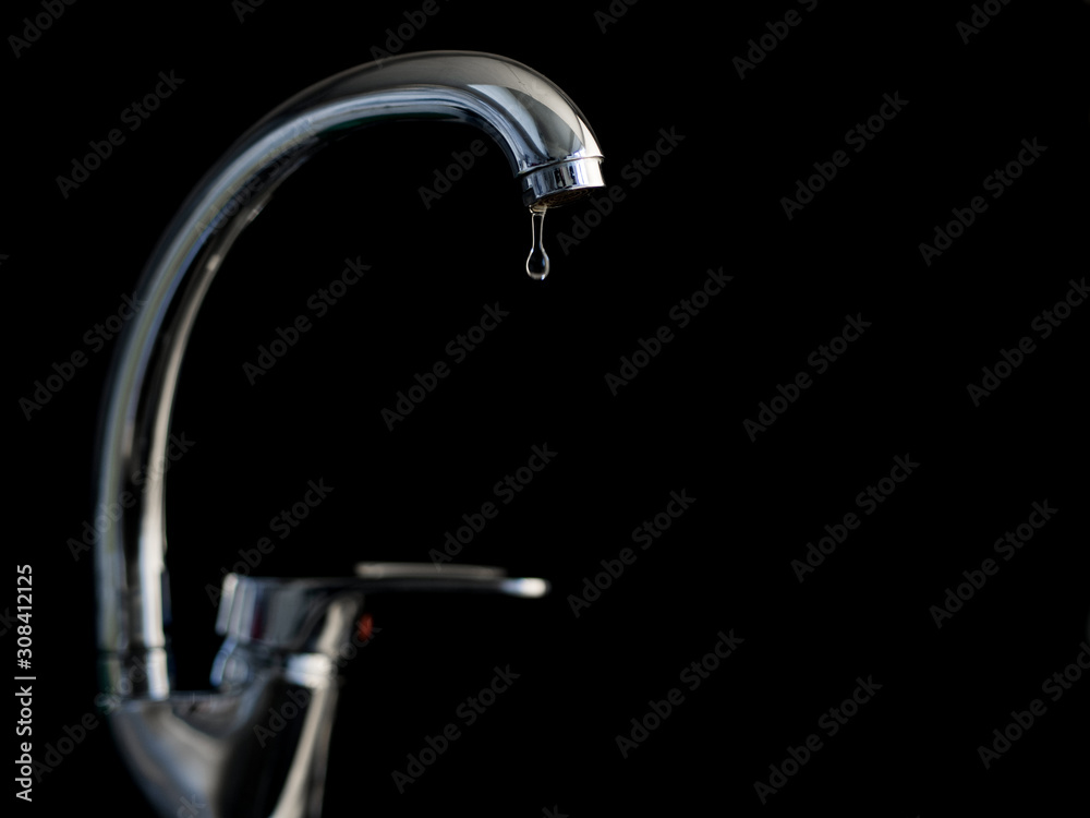 Water dripping from a faucet for money Water dripping from a faucet for money