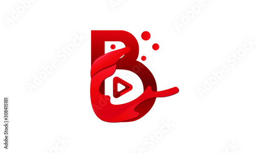 B Logo Type Red Concept Design