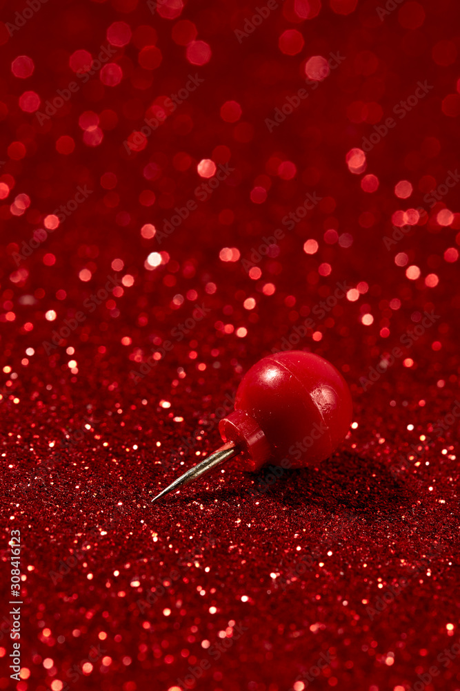 Red pin glitter for background