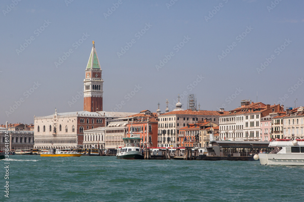 Venice canal scene in Italy