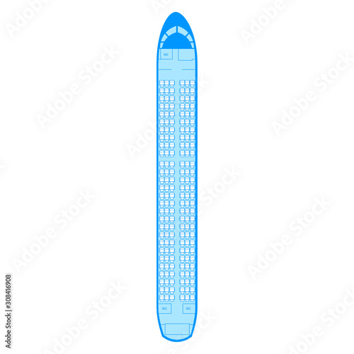 Airbus A320-200 Aircraft Types PAX passengers seat chair scheme in airplane