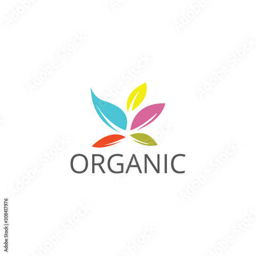 Fototapeta Naklejka Na Ścianę i Meble -  Vector organic and natural logo design template