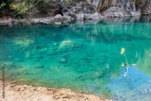  ripples on a clear mountain lake