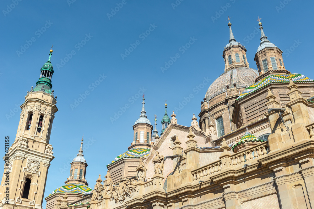 Basilica - Cathedral of Our Lady of Pillar in Zaragoza, Aragon, Spain