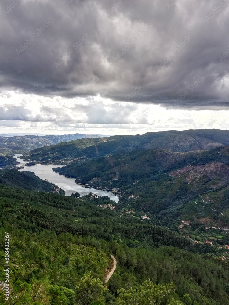 panorama of mountains in Portugal 