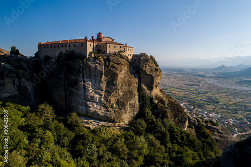 aerial view from the Monastery of the Varlaam in Meteora  Greece