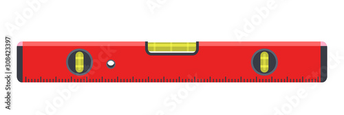 Carpenter level builders tool isolated on white