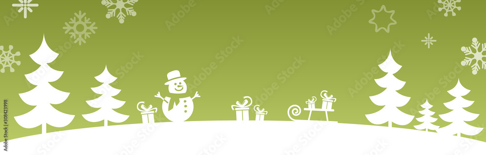 Fototapeta premium simple christmas background with typical elements