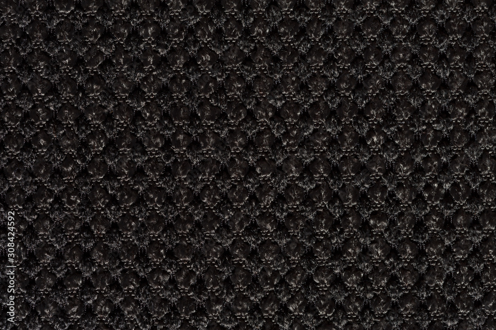 Relief black fabric background for ideal style. Relief black fabric background for ideal style.