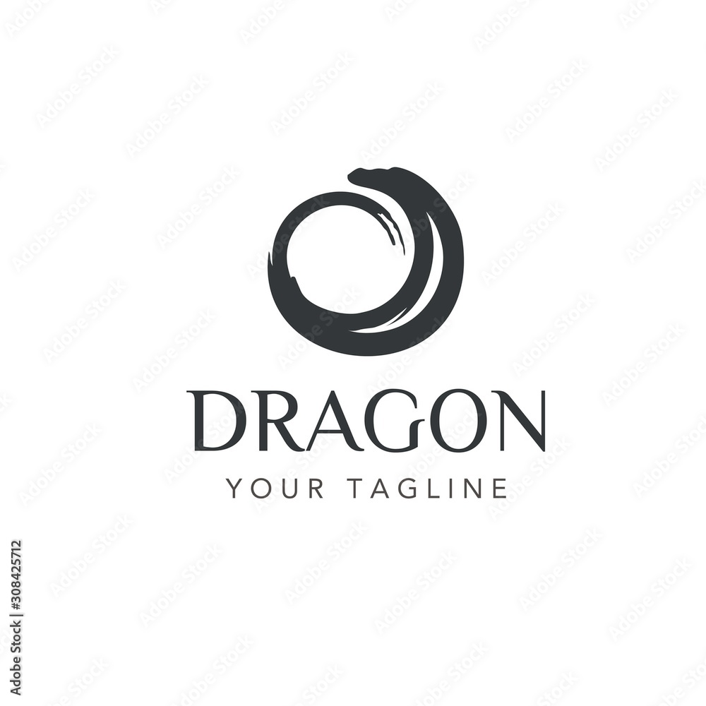 abstract business logo Dragon Circle abstract business logo Dragon Circle