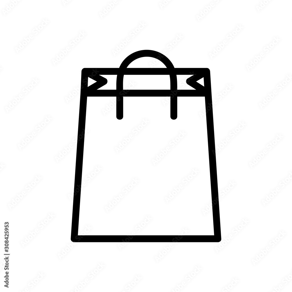 paper pack icon vector. Thin line sign. Isolated contour symbol illustration paper pack icon vector. Thin line sign. Isolated contour symbol illustration