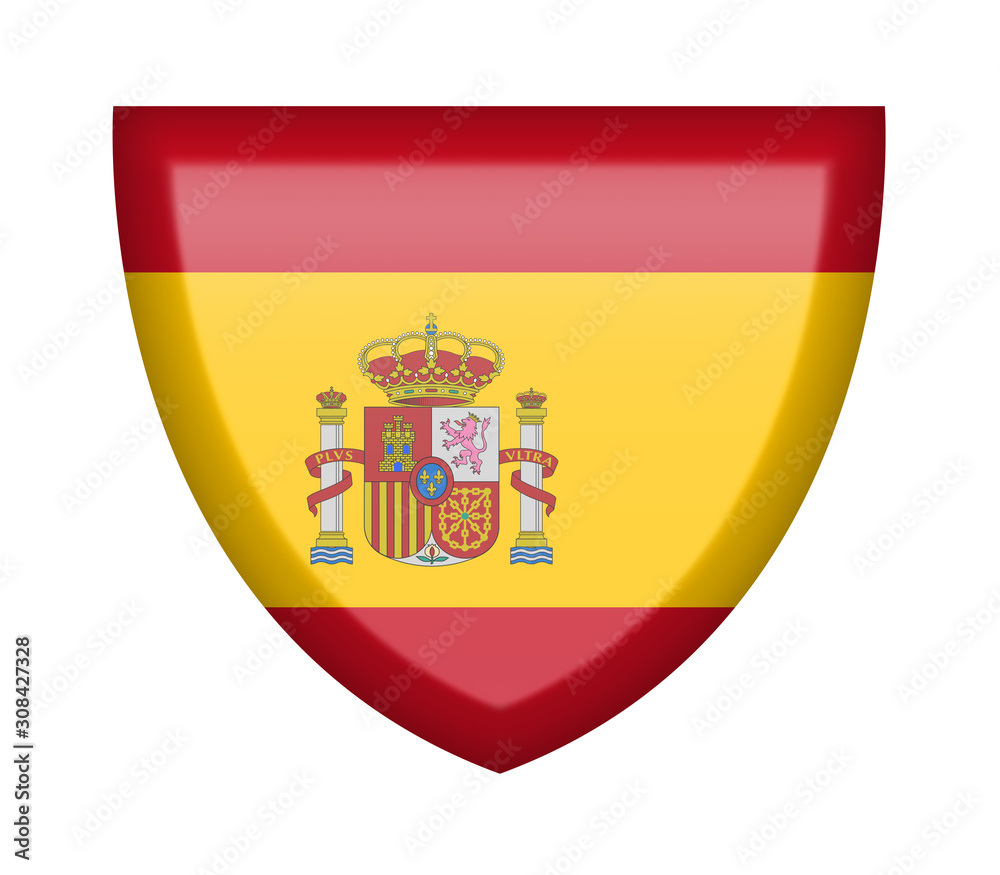 Scudetto con bandiera Spagna Scudetto con bandiera Spagna