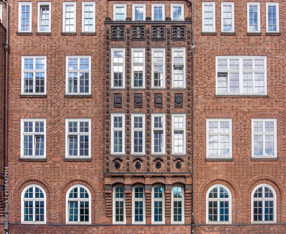 Fototapeta premium house facade in Hamburg