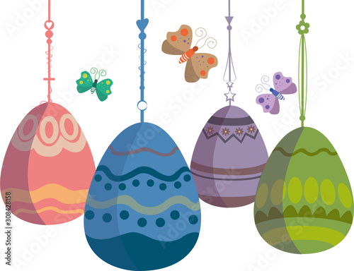 illustration of easter eggs illustration, background