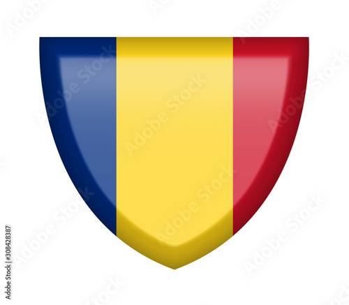 Free Download Scudetto con bandiera Romania - GFXLoad