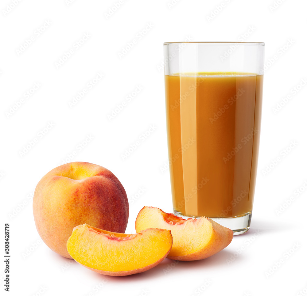 glass of peach juice glass of peach juice