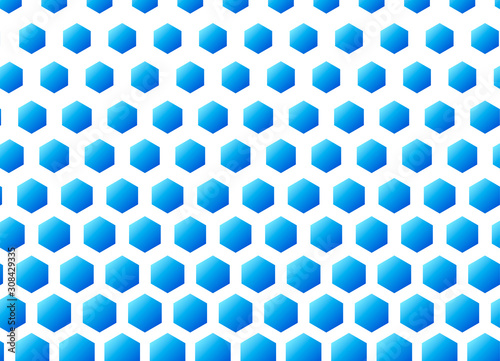 Honeycomb blue abstract background. Vector illustration for poster or card