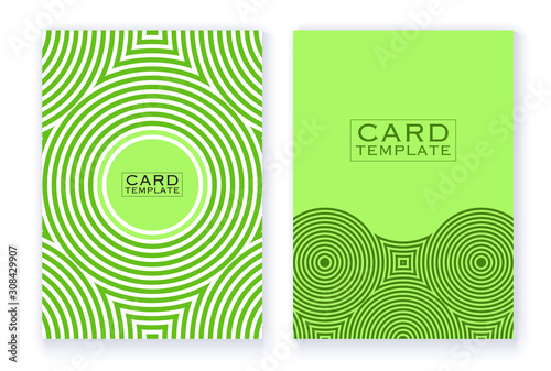 Canvas Print graphic audio waves card template green tea shades