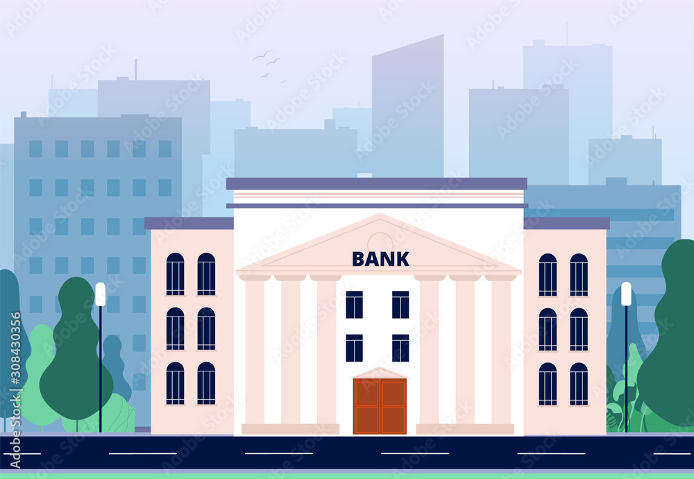 Fotografie Bank in city