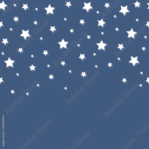 Vector simple halfdrop white shine stars seamless