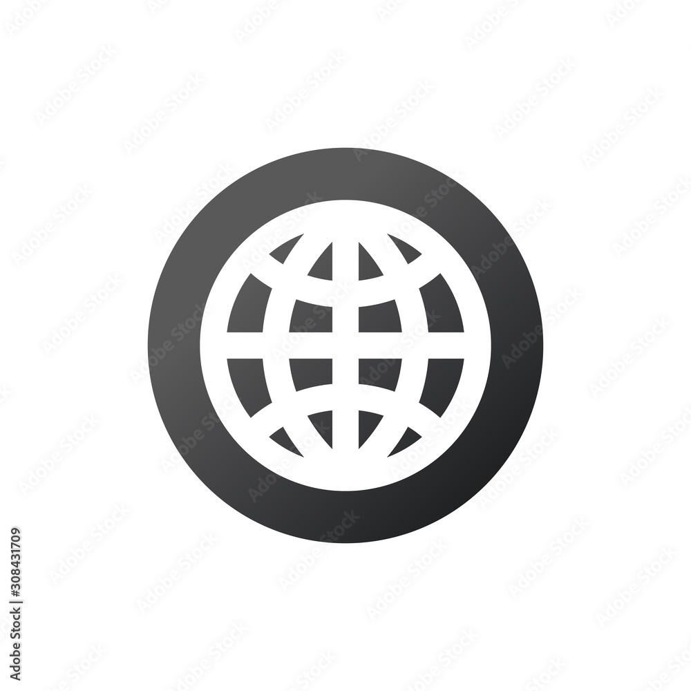 World or globe icon. Globe symbol. Stock Vector illustration isolated on white background. World or globe icon. Globe symbol. Stock Vector illustration isolated on white background.