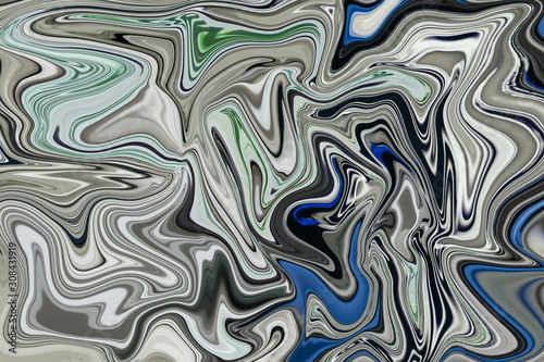 Abstraction with smooth lines in a light gray hue, silver color in wavy images.