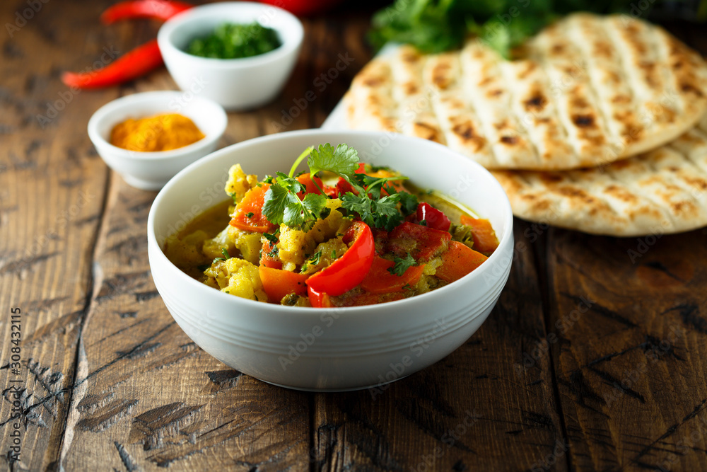 Homemade vegetable curry in a white bowl Homemade vegetable curry in a white bowl