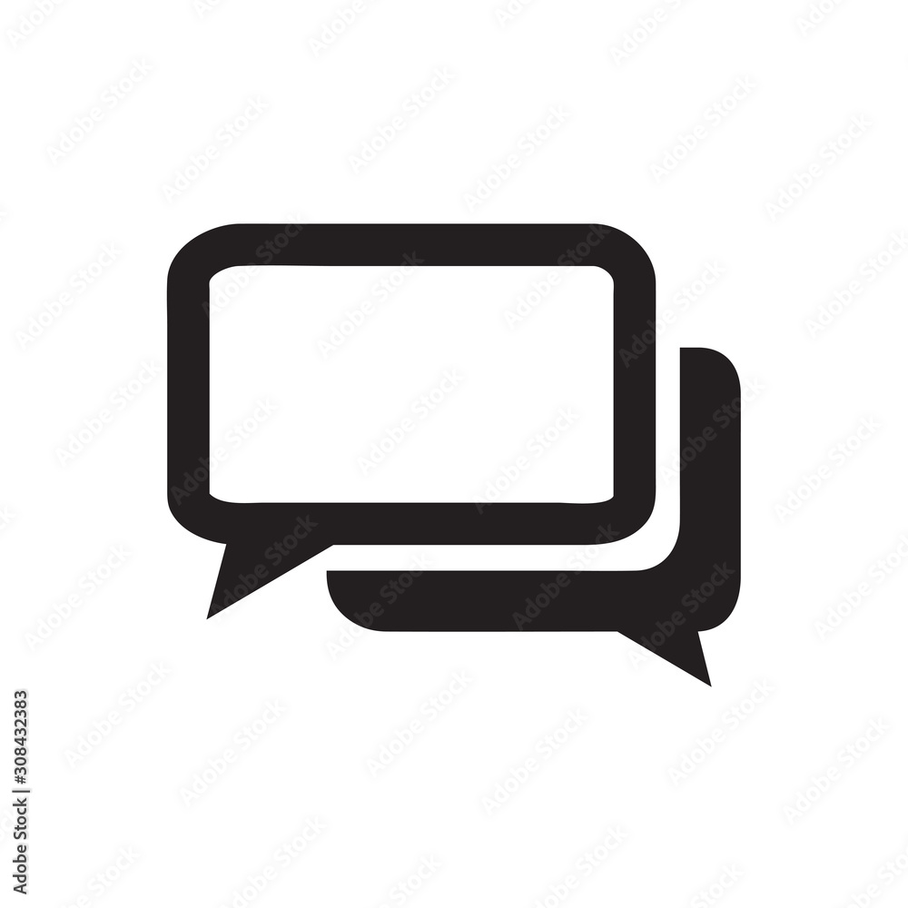 Fototapeta premium Chat icon vector isolated on background. Trendy message symbol. Pixel perfect. illustration EPS 10. - Vector.