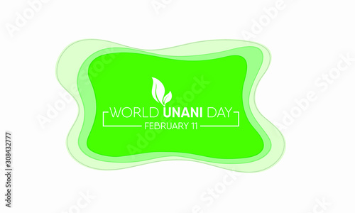 Vector illustration on the theme of World Unani Day on February 11th.