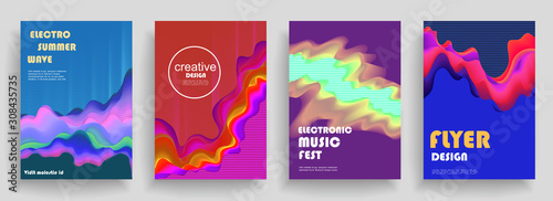 Artistic covers design. Creative colors backgrounds. Trendy futuristic design