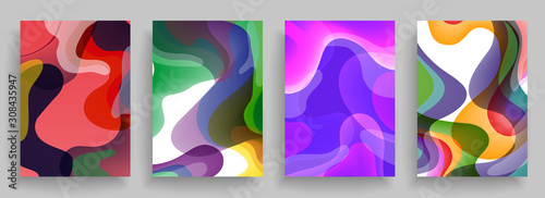 Artistic covers design. Creative colors backgrounds. Trendy futuristic design