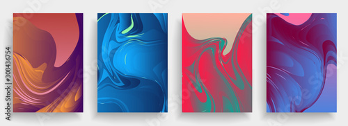 Artistic covers design. Creative colors backgrounds. Trendy futuristic design © mechkalo