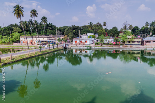 Gopal Chowki pond in Puthia village, Bangladesh