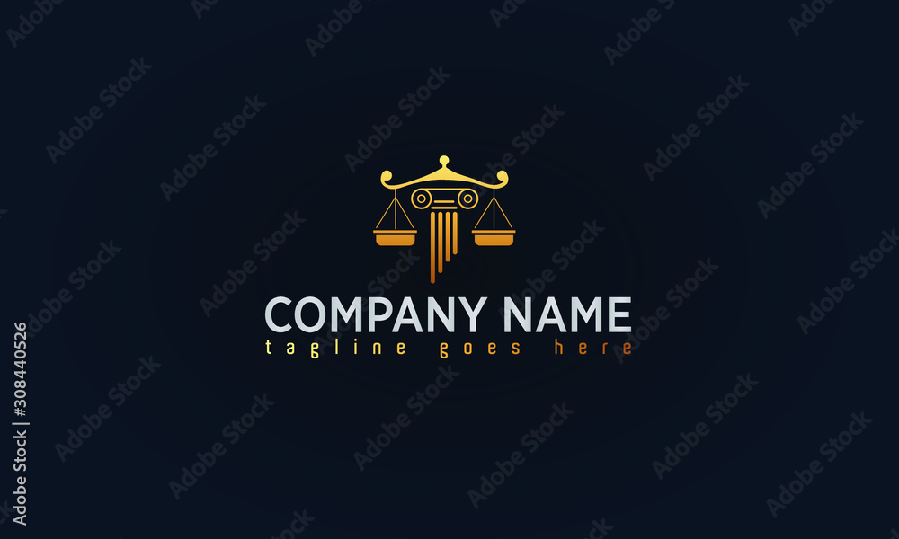 Law, Attorney, Lawyer Office Company Gold Logo Concept Law, Attorney, Lawyer Office Company Gold Logo Concept
