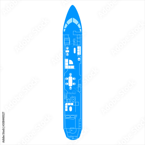 Boeing BBJ Aircraft Types PAX passengers seat chair scheme in airplane