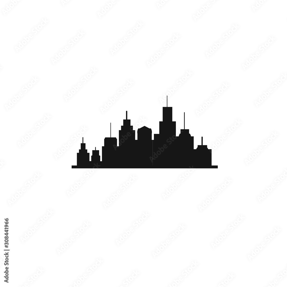 silhouette of city icon