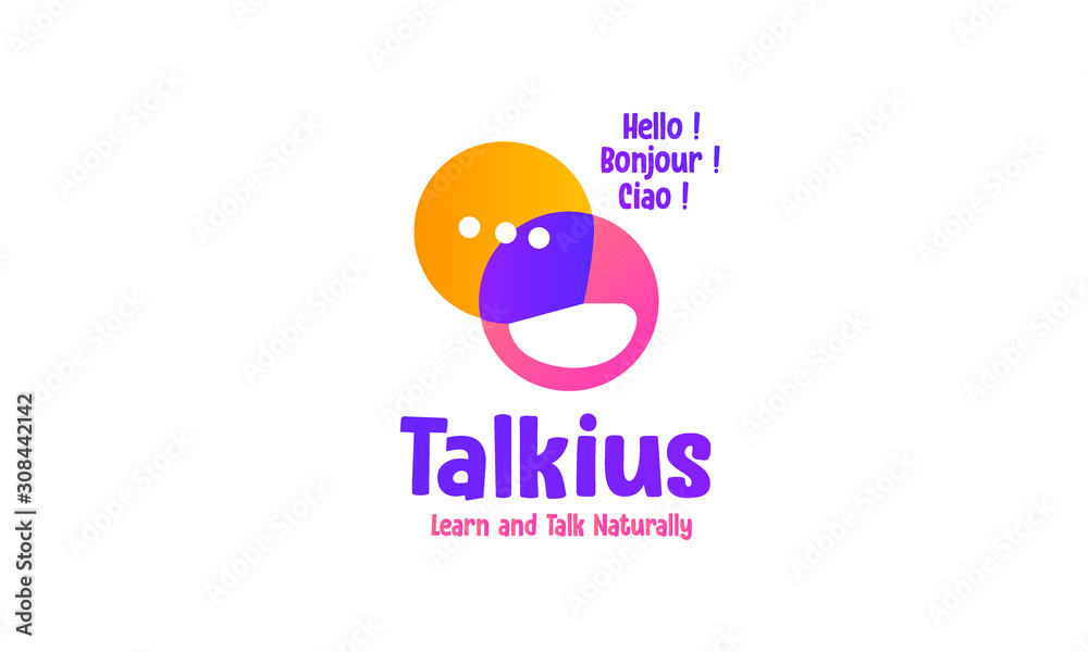 Talk, Speak, Language Logo Design Talk, Speak, Language Logo Design